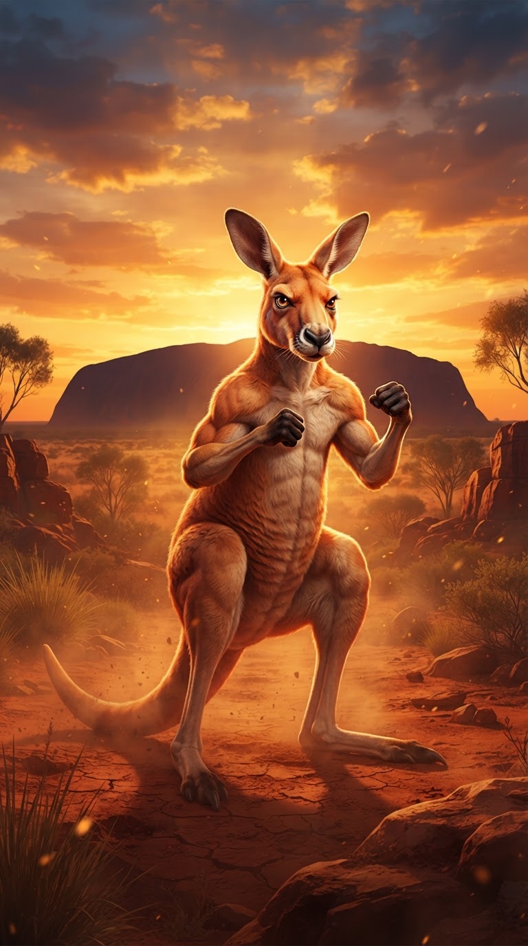 Outback kangaroo pokie cover